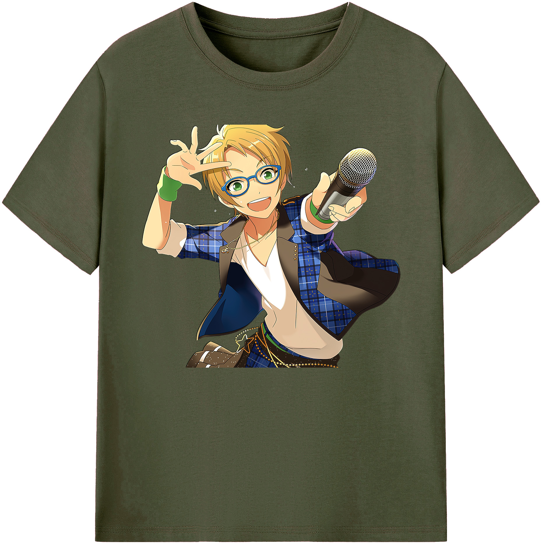 （画像用） あんさんぶるスターズ! Ensemble Stars 綿100％ メンズ半袖Tシャツ｜肌触りやわらか＆通気性